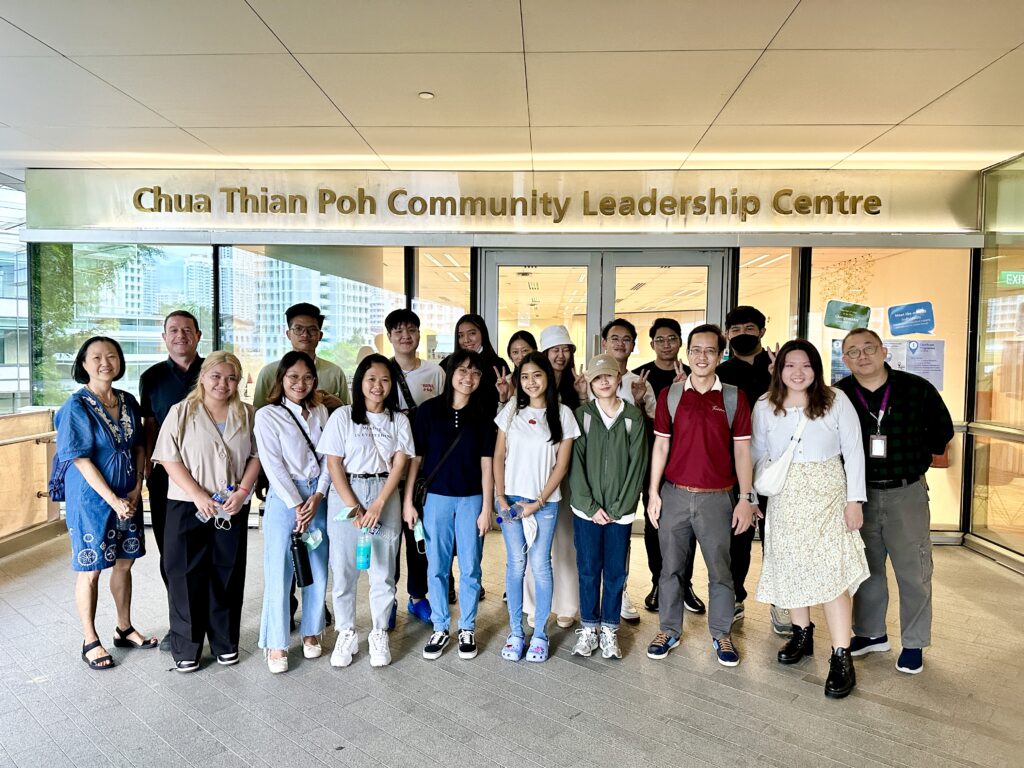 Group photo of students and staff of SPD Thammasat University with A/P Chng Huang Hoon, CTPCLC Director, and Dr Kevin S.Y. Tan outside the CTPCLC office.